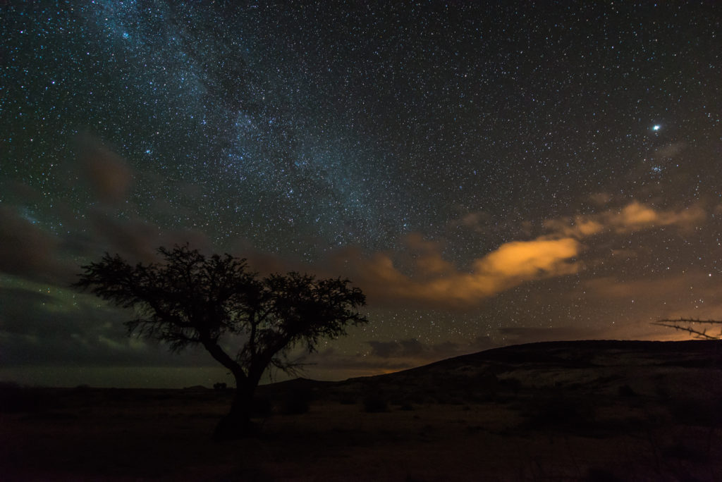 Droga Mleczna wraz z chumurami. Namibia